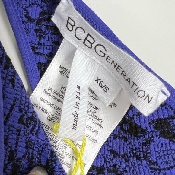 BCBG womens blue one shoulder bodycon dress size XS/S - Picture 11 of 12